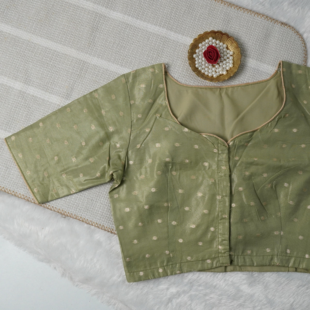Butta Work Banaras Butta Readymade Blouse