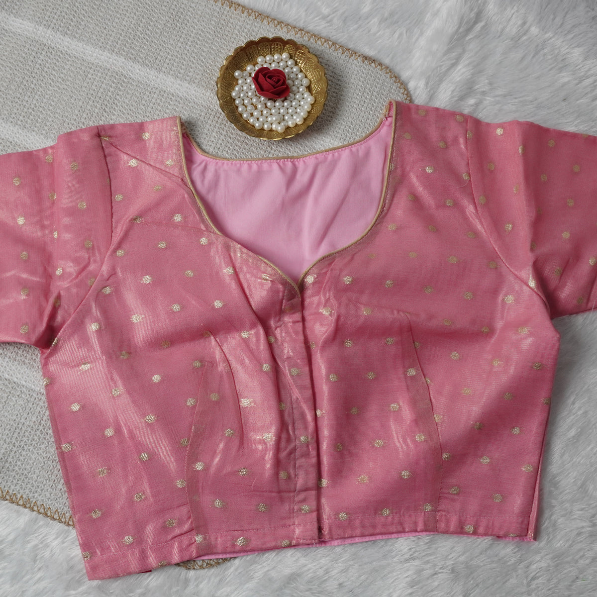 Butta Work Banaras Butta Readymade Blouse