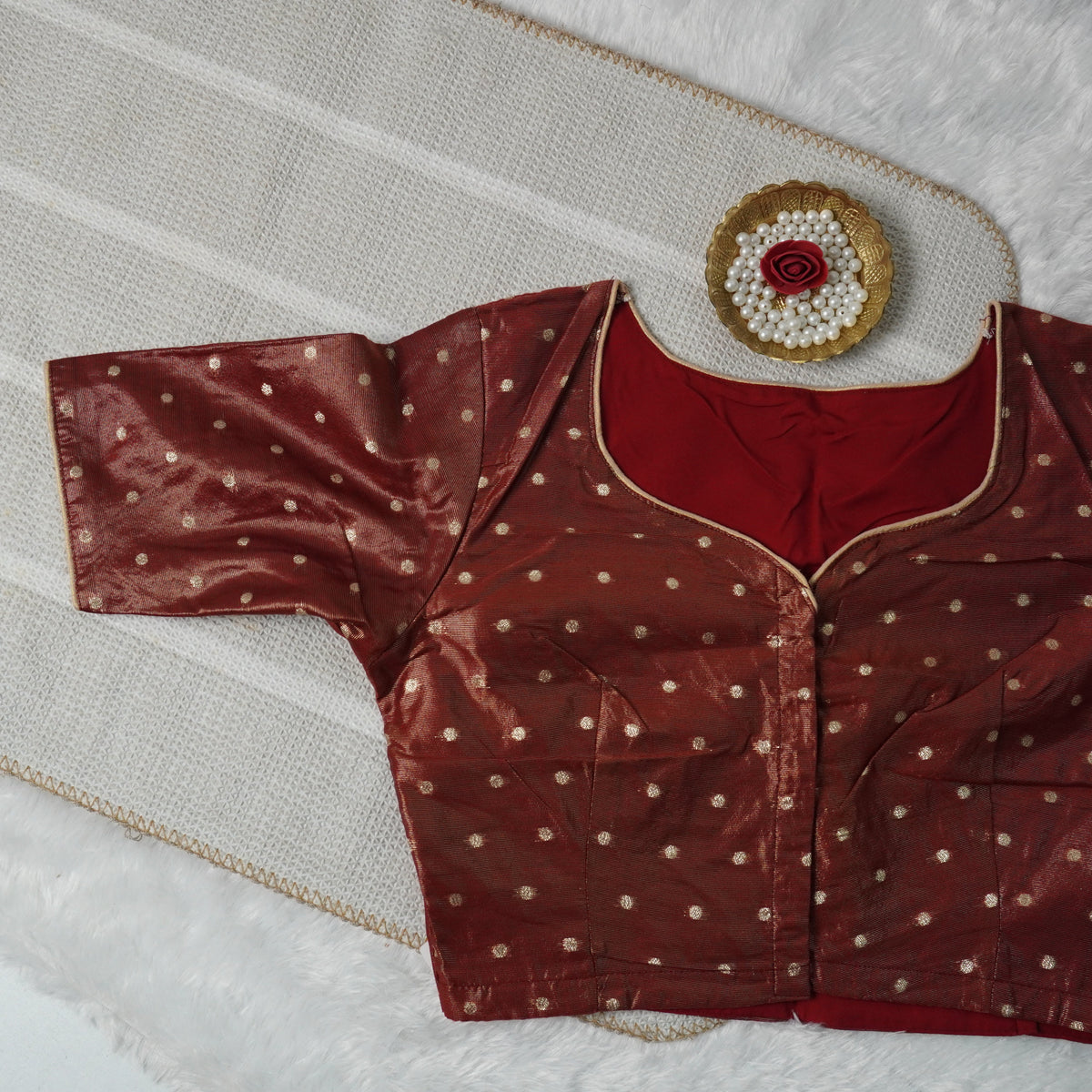 Butta Work Banaras Butta Readymade Blouse