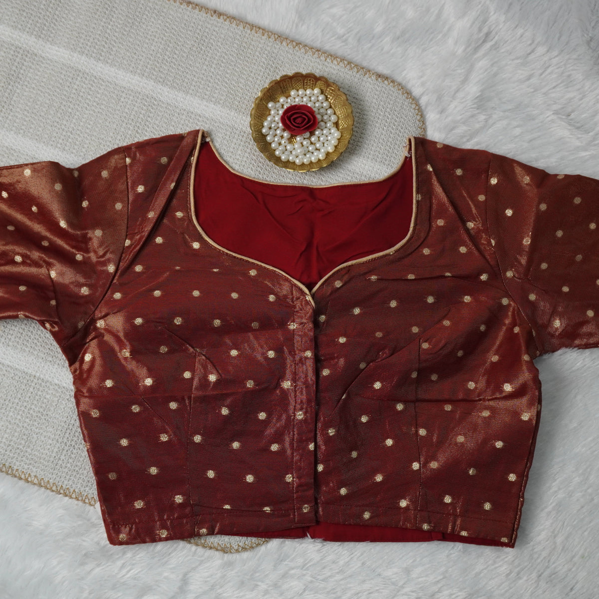 Butta Work Banaras Butta Readymade Blouse