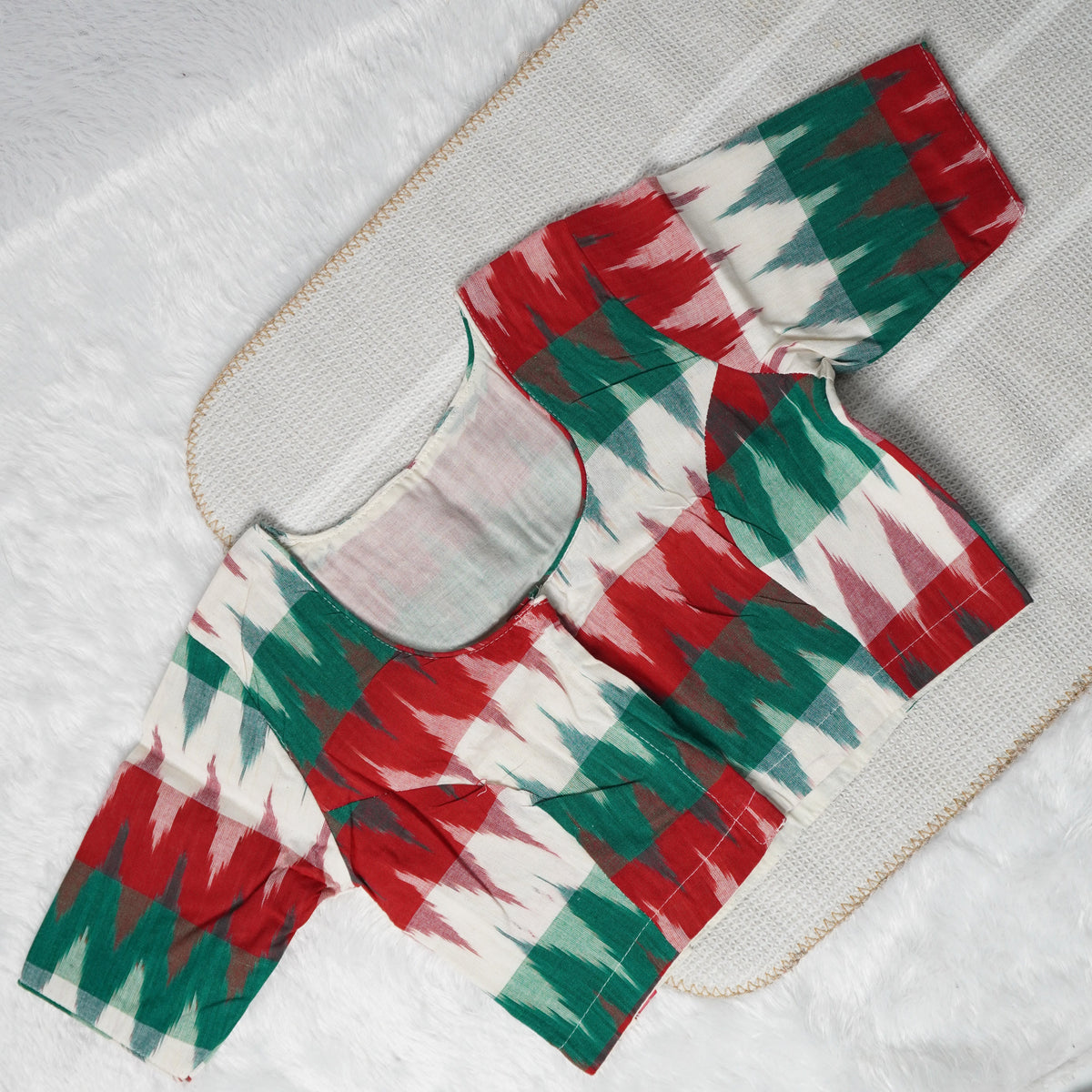 Ikkat Print Readymade Blouse