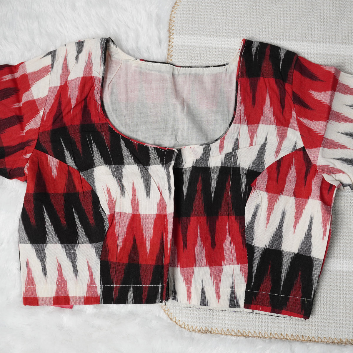 Ikkat Print Readymade Blouse