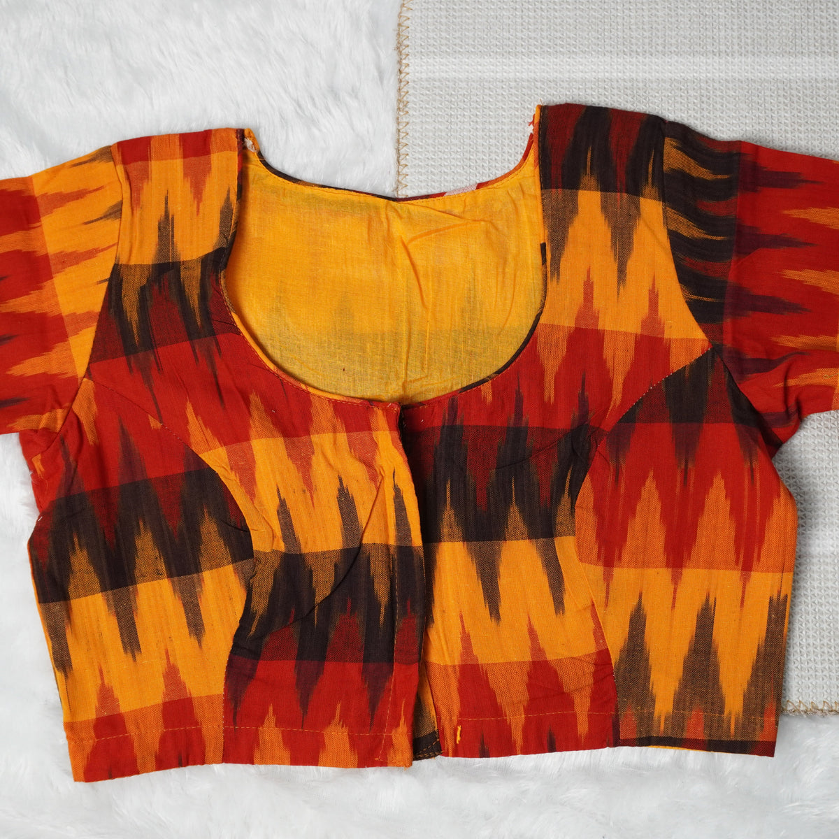 Ikkat Print Readymade Blouse