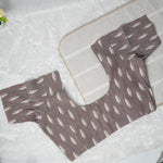 Brown Shade Ikkat Print Readymade Blouse