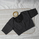 Black Foil Blouse Design - 1