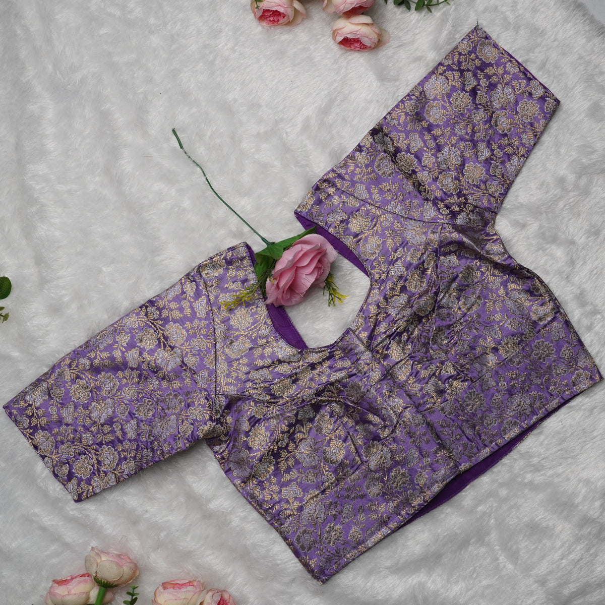 Floral Jakard Elbow