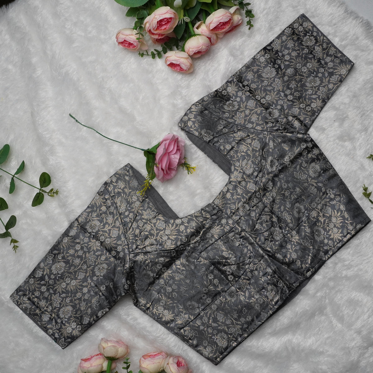 Floral Jakard Elbow