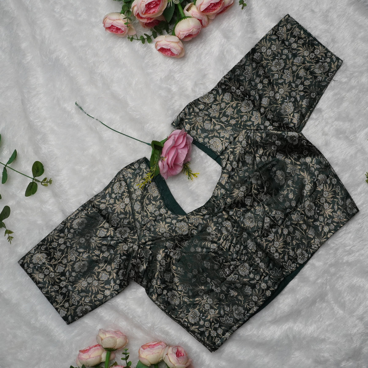 Floral Jakard Elbow
