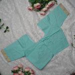 Cotton Bordered Elbow Blouse