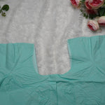 Cotton Bordered Elbow Blouse