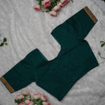 Cotton Bordered Elbow Blouse