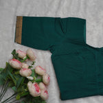 Cotton Bordered Elbow Blouse