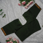 Cotton Bordered Elbow Blouse