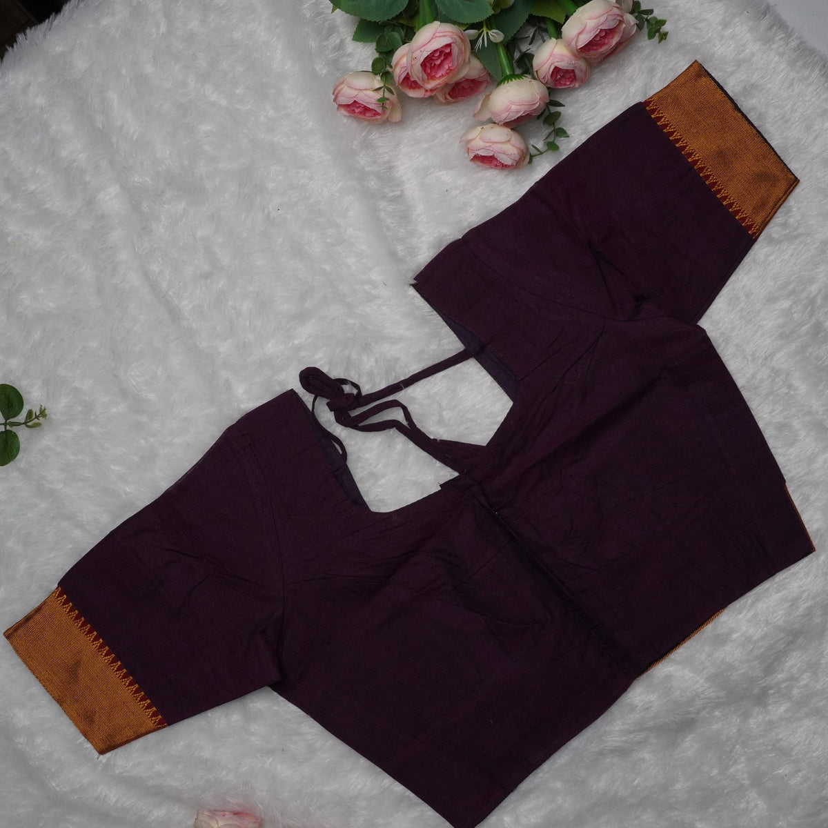 Temple Border Elbow Blouse,
