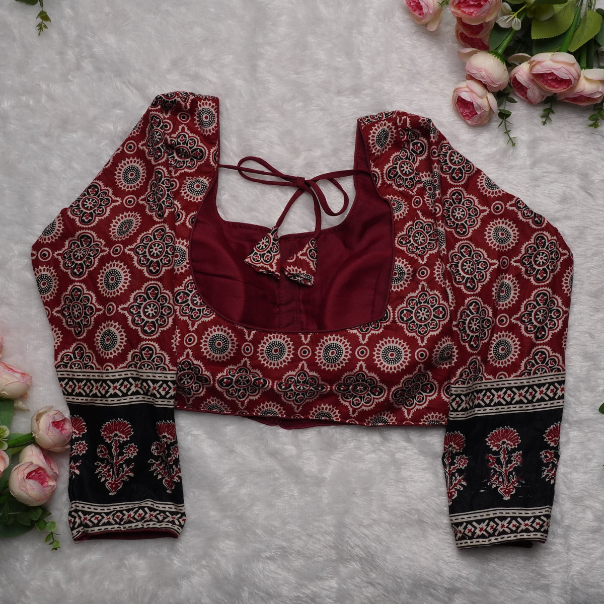 Ajrak Heritage Elbow Blouse