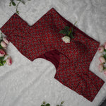 Ajrak Cotton Puff Padded Blouse