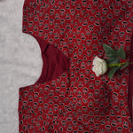 Ajrak Cotton Puff Padded Blouse