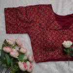 Ajrak Cotton Puff Padded Blouse