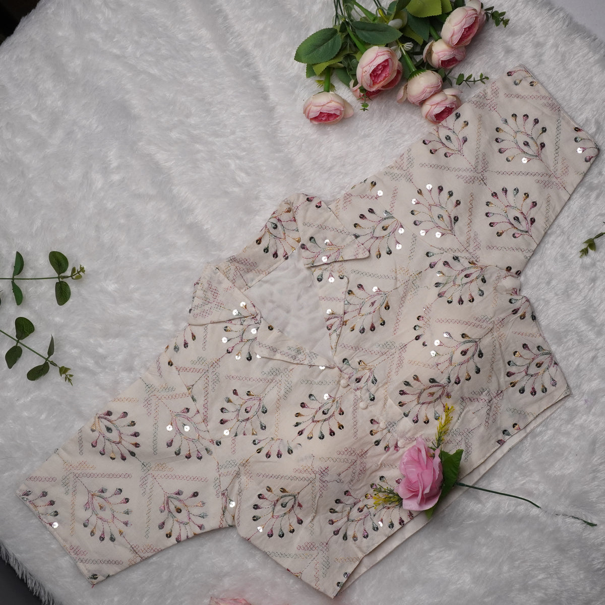 Khadi Cotton Collar Blouse