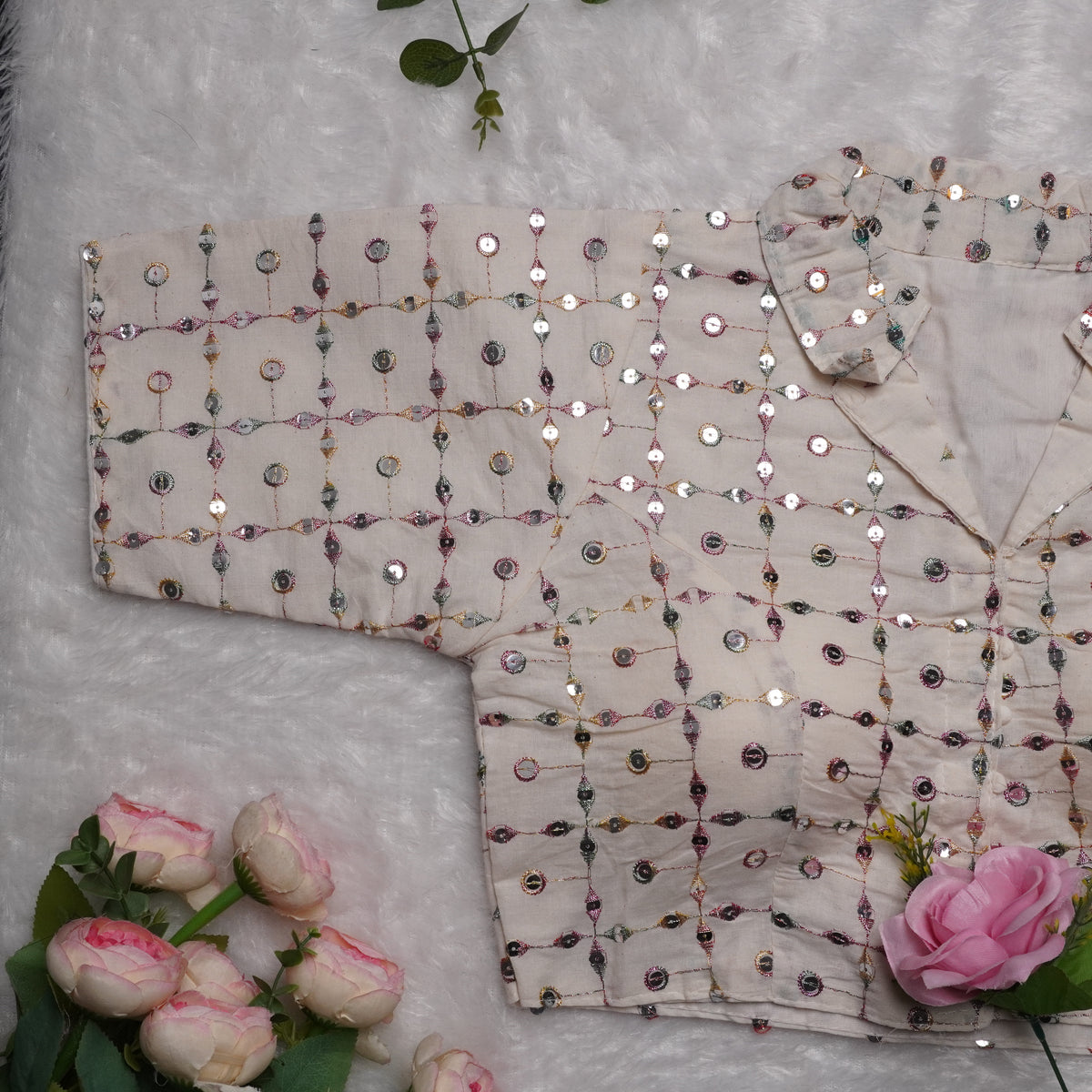 Khadi Cotton Collar Blouse