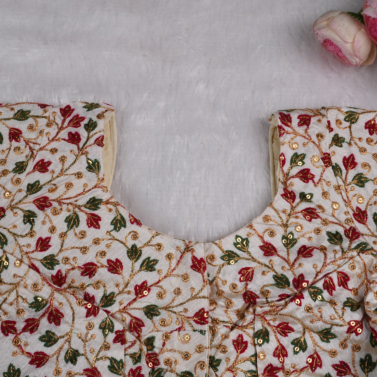 Leaf vines Hand Work Blouse