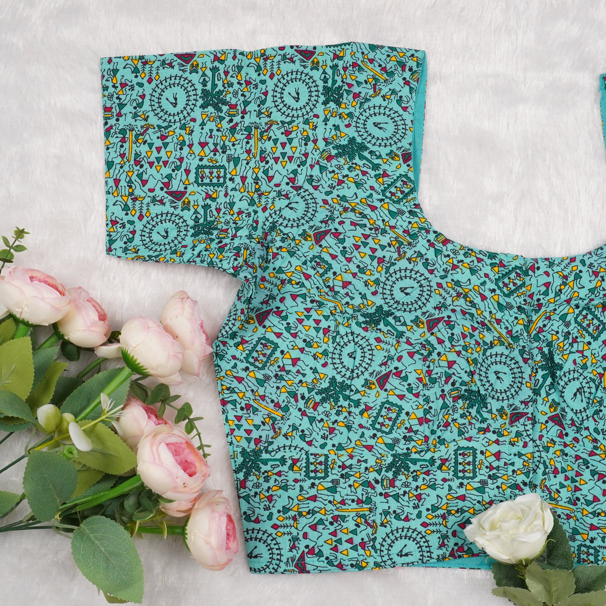 Verdant Vine Print Blouse
