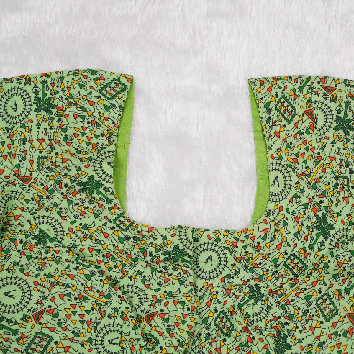 Verdant Vine Print Blouse