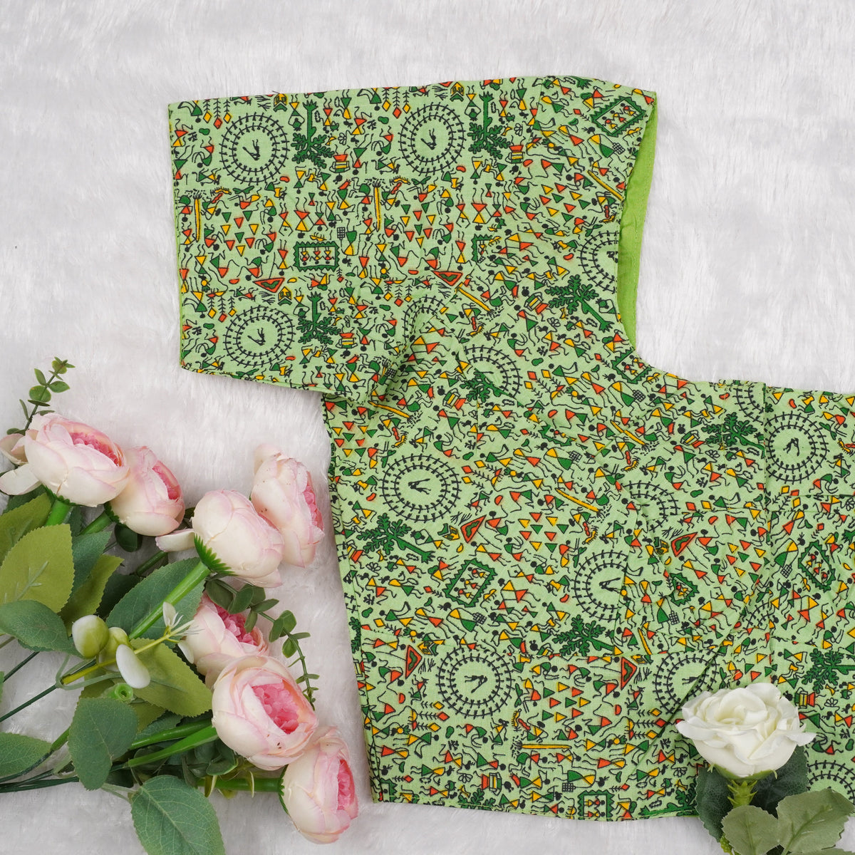 Verdant Vine Print Blouse