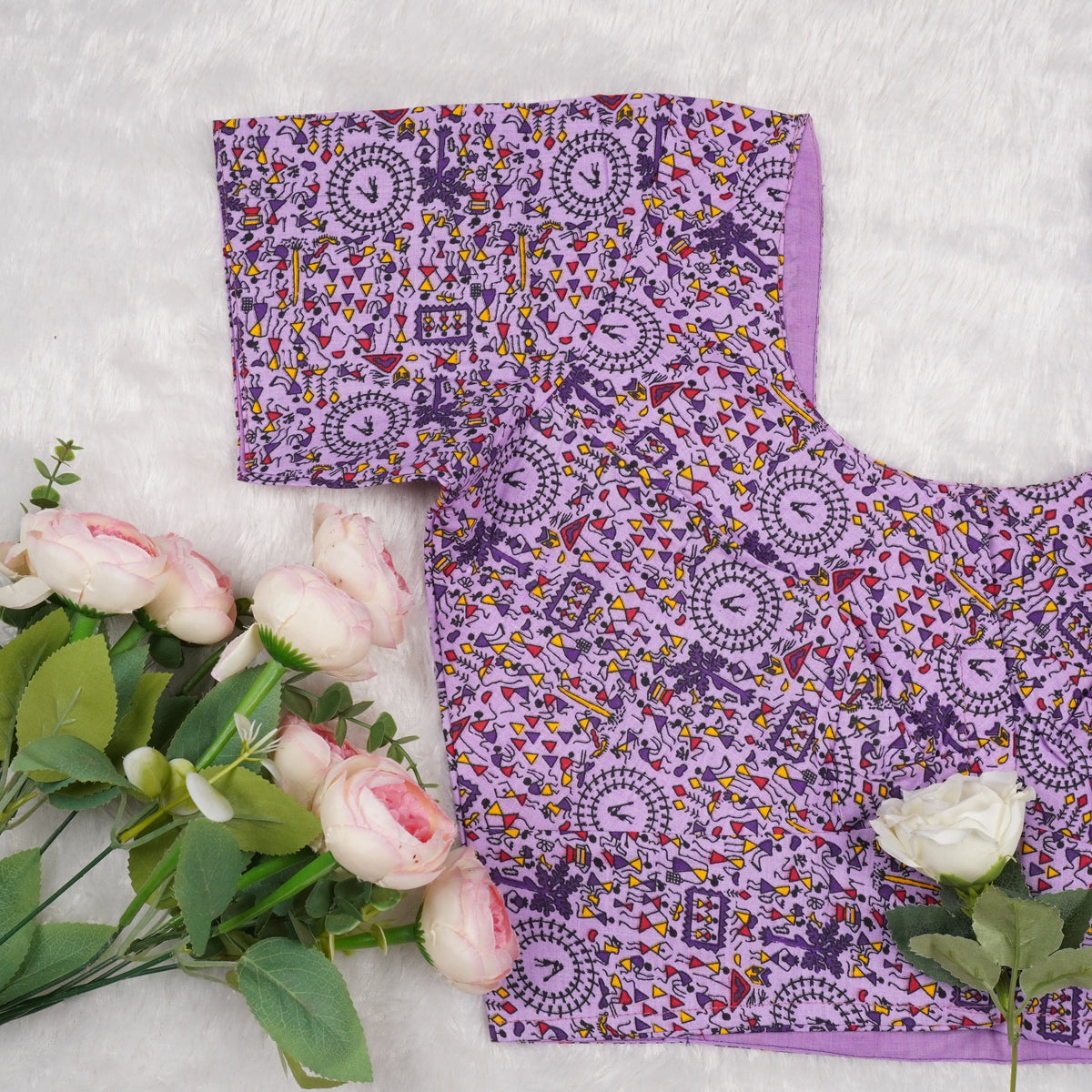 Verdant Vine Print Blouse
