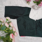 Silk Cotton Elbow Sleeve Blouse