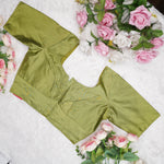 Silk Cotton Elbow Sleeve Blouse