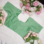 Silk Cotton Elbow Sleeve Blouse