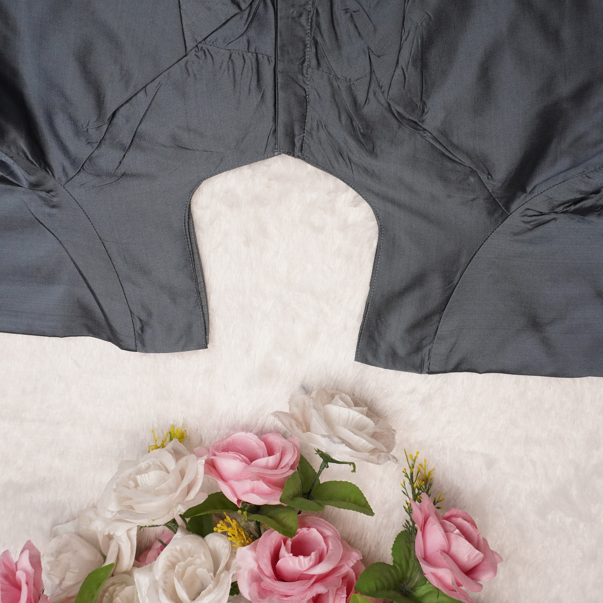 Silk Cotton Elbow Sleeve Blouse