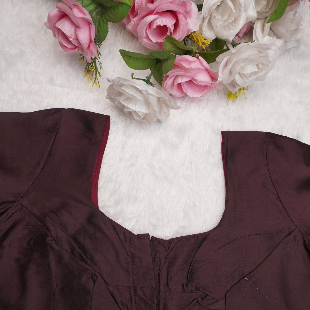 Silk Cotton Elbow Sleeve Blouse