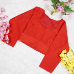 Premium Silk Cotton Blouse – High Neck, Full Hand Sleeve