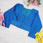 Premium Silk Cotton Blouse – High Neck, Full Hand Sleeve
