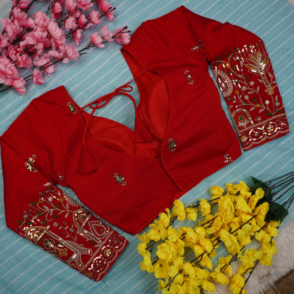 Floral Elegance Embroidered Blouse
