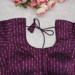 Silk Cotton with Gold stripes blouse