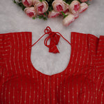 Silk Cotton with Gold stripes blouse
