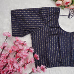 Silk Cotton with Gold stripes blouse