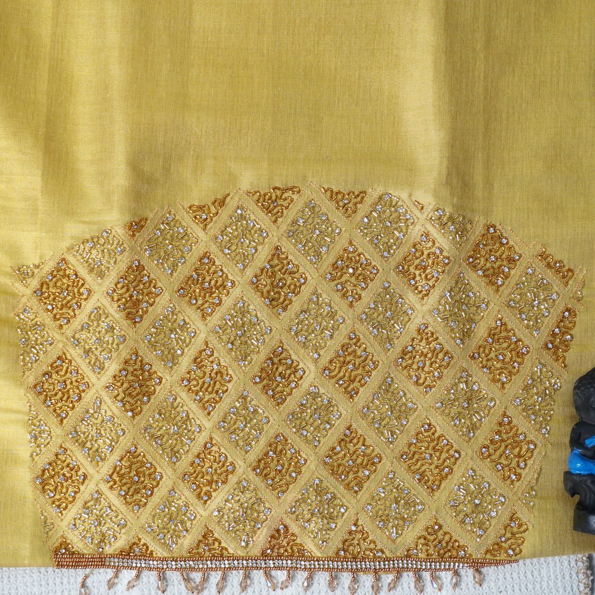 Diamond Jaal Aari Work Blouse Material