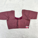 Queen Cotton Blouse Maroon with Polka Dots
