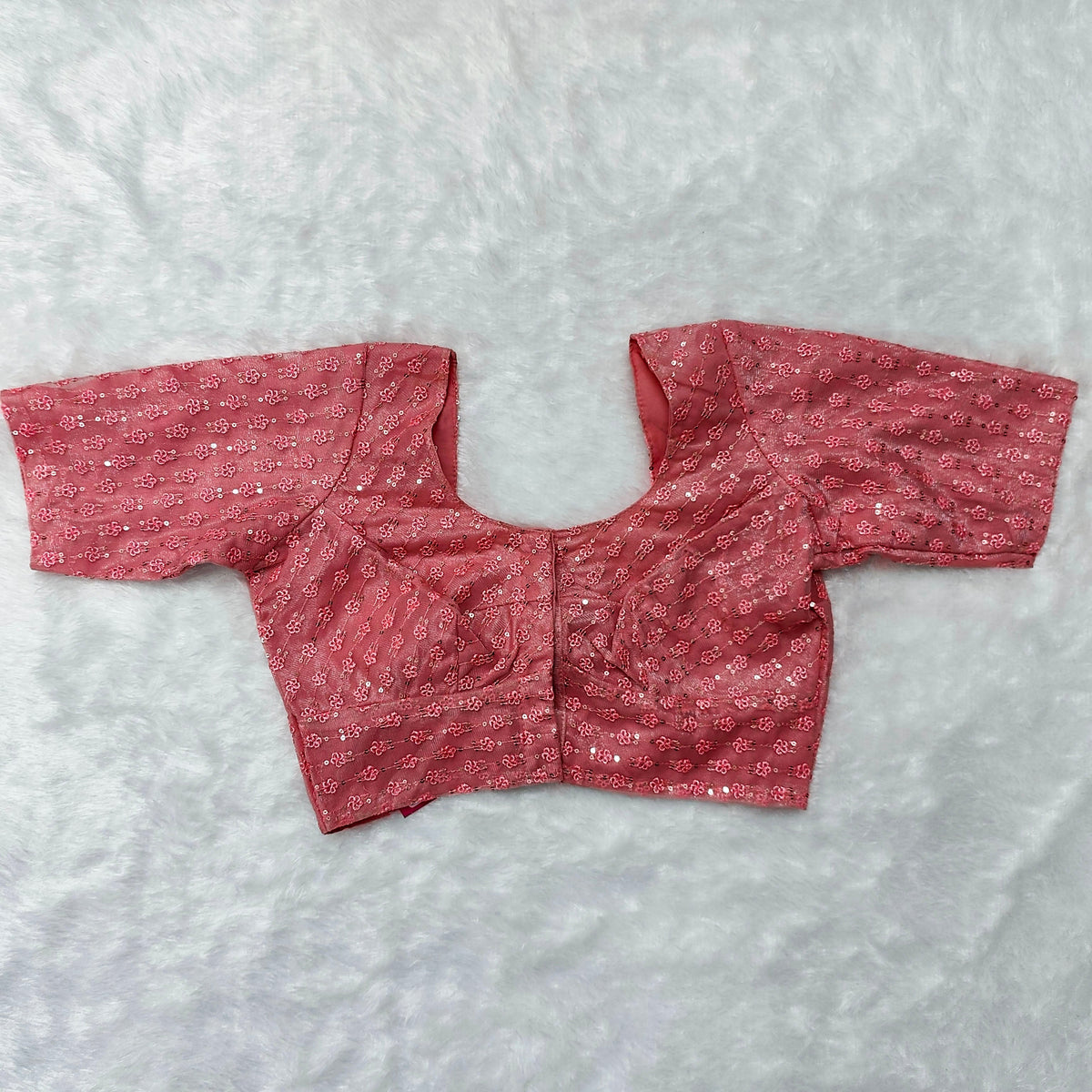 Twill Net ELB Coral Blouse