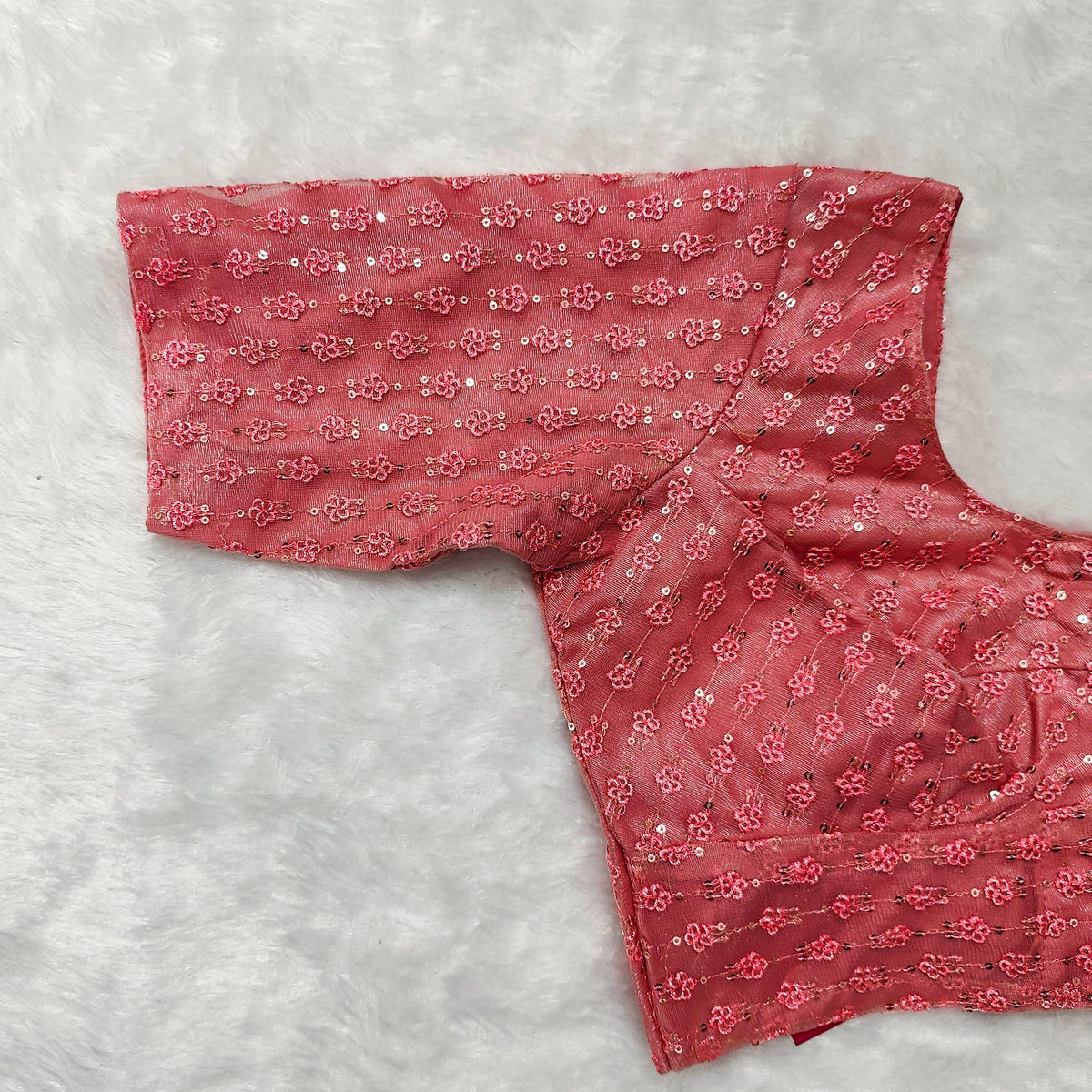 Twill Net ELB Coral Blouse