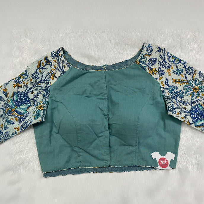 Designer Blouse with Floral Sleeves