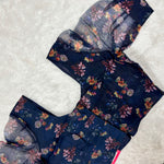 Organza Blue FloralBlouse