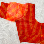 Organza Orange Checked Blouse