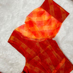 Organza Orange Checked Blouse