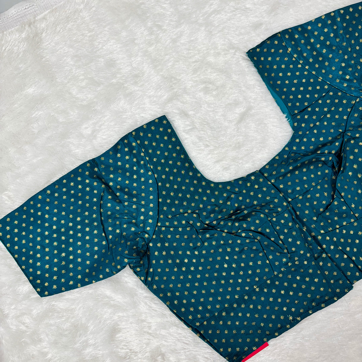Turquoise Kora Silk Exclusive Ladies Blouse