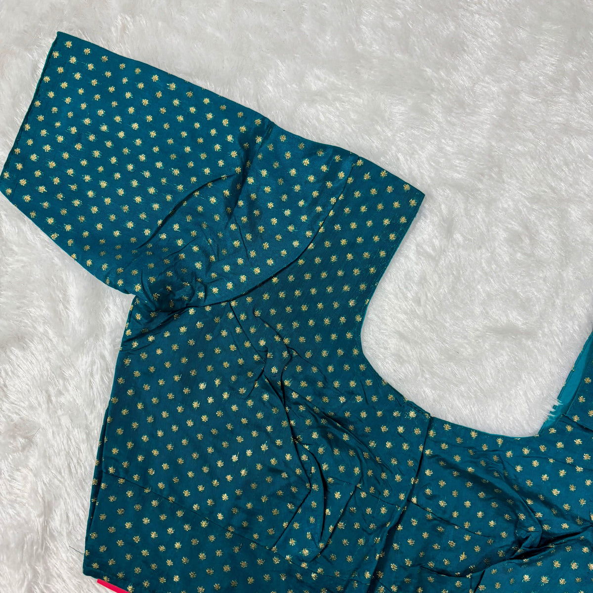 Turquoise Kora Silk Exclusive Ladies Blouse